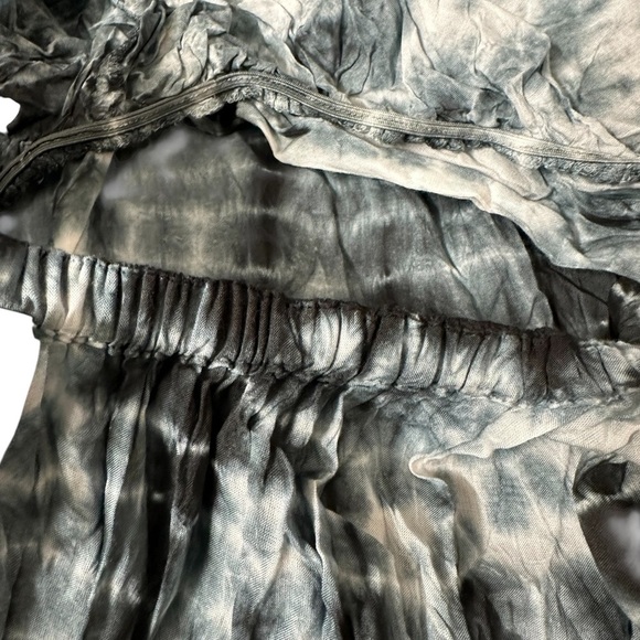 NWT | ELAN | Women’s Tie Dye Striped Black/Gray Halter Maxi Resort Dress Sz LG - Picture 5 of 7